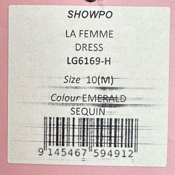 LA FEMME DRESS in emerald sequence. - Picture 7 of 8